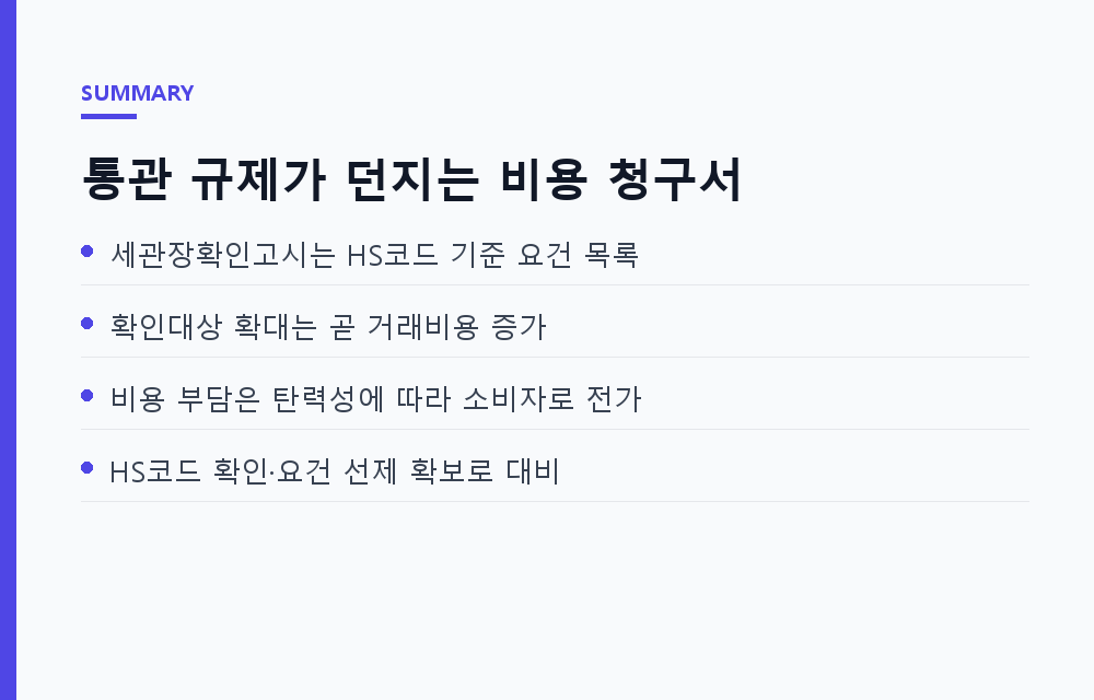 통관 심사대가 촘촘해진 날: 세관장확인고시 개정이 수입기업에 던지는 비용 청구서